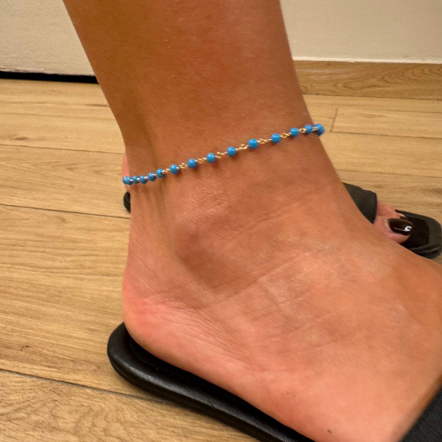 turquoise anklet